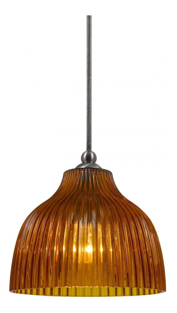 Amber 1 Light Mini Pendant with Amber Finish by CAL Lighting