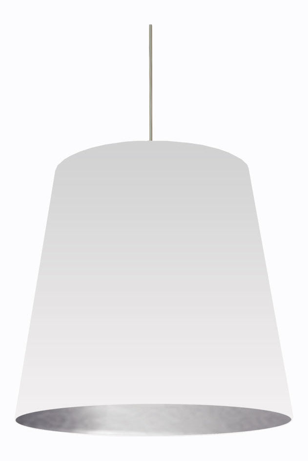 1Lt  PendantLarge - Wht/Slv by Dainolite
