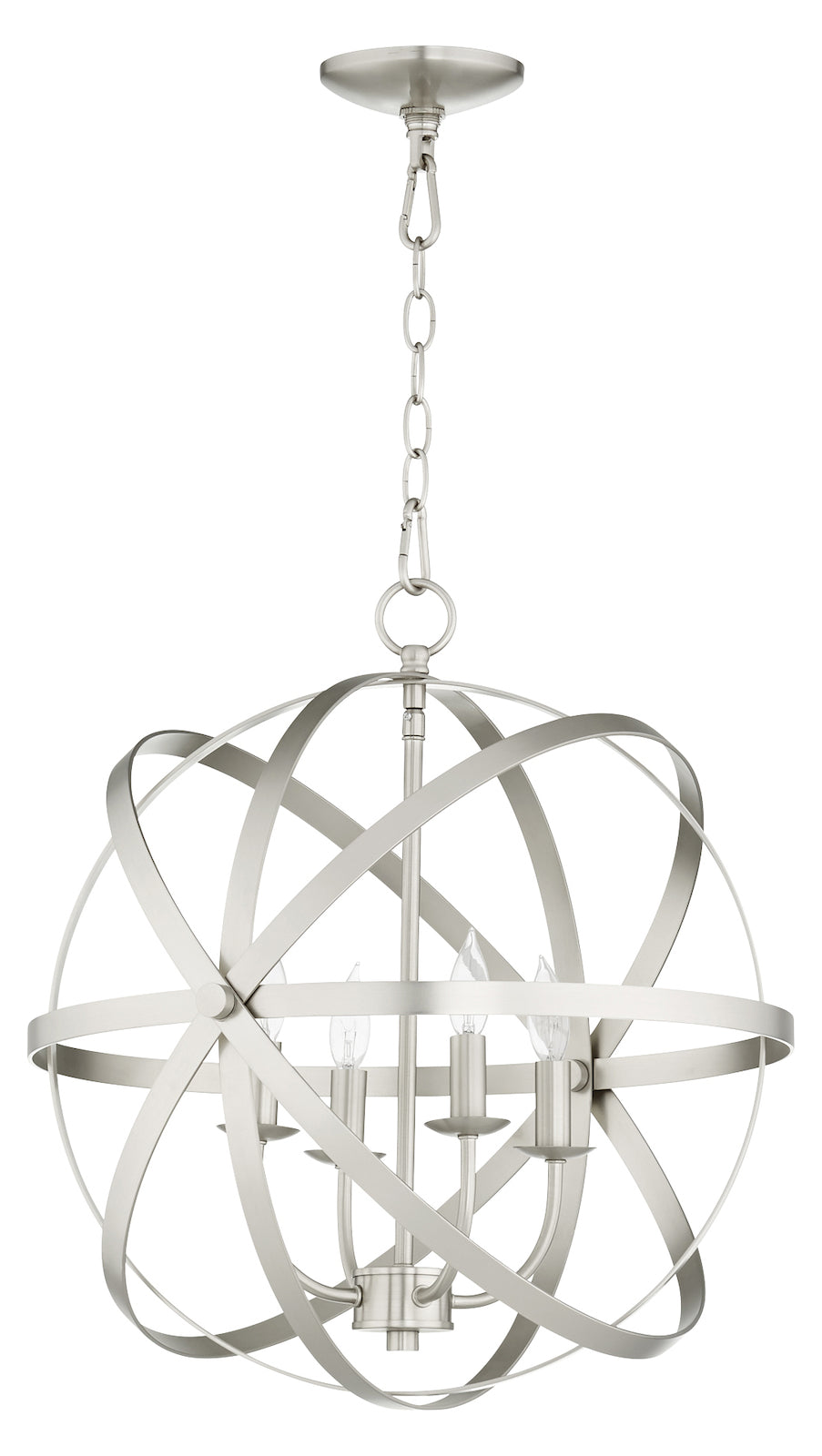4Lt Sphere Satin Nickel by Quorum