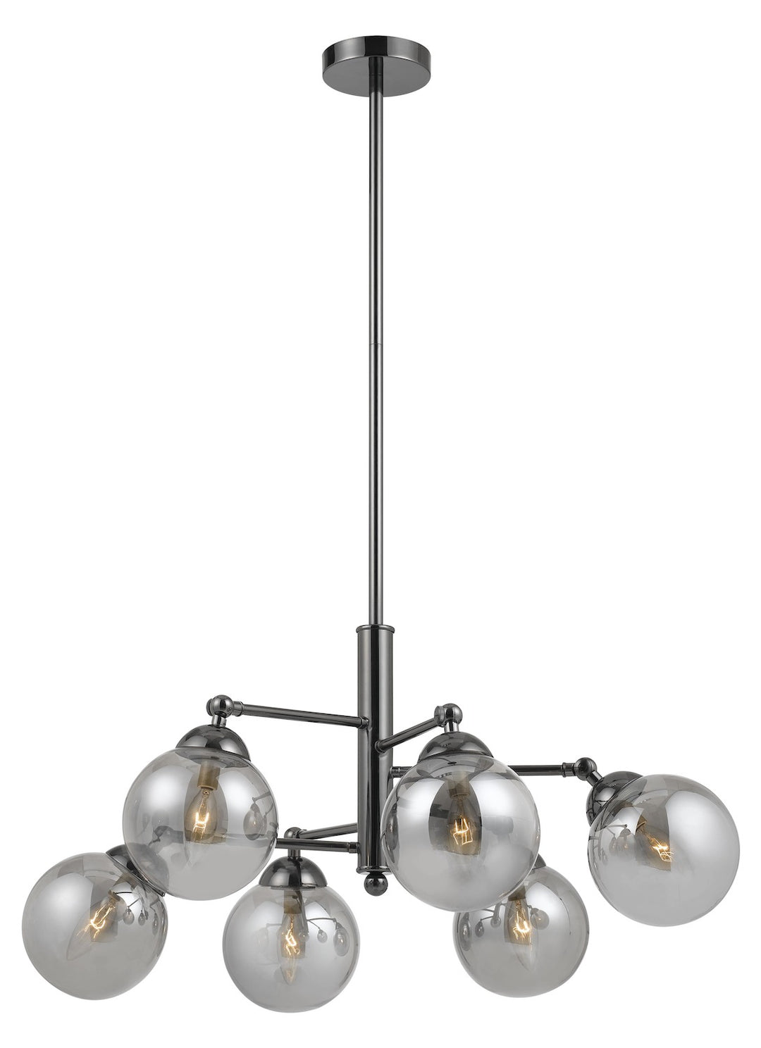 40W X 6  Metal/Glass 6 Lights Chandelier by CAL Lighting