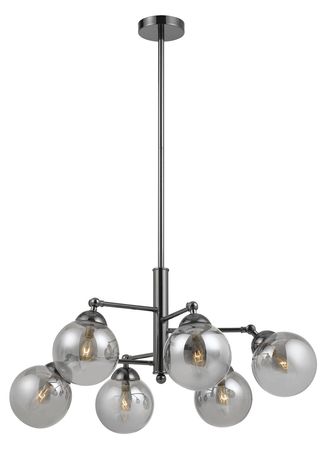40W X 6  Metal/Glass 6 Lights Chandelier by CAL Lighting