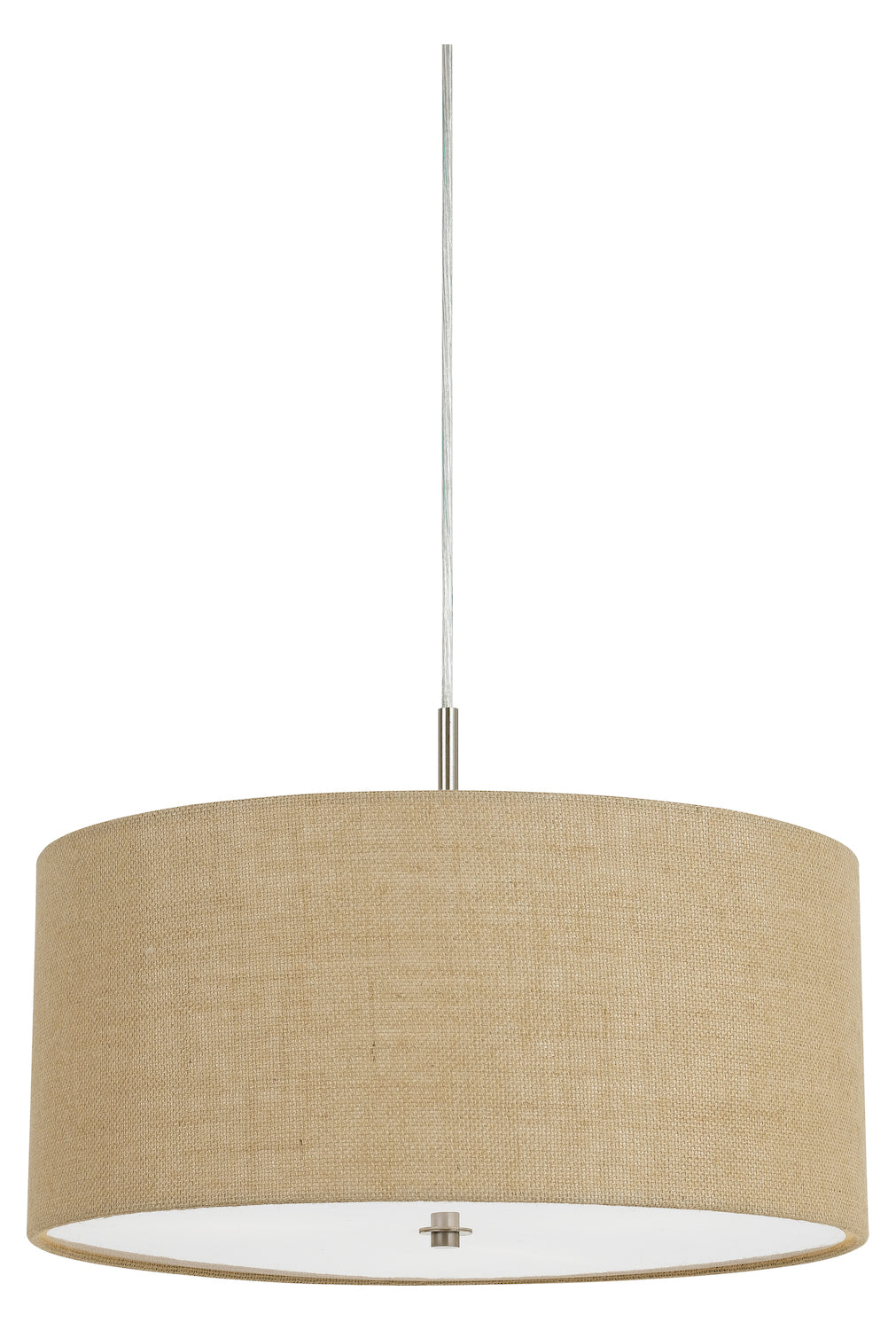 60W X 3  Burlap Drum Pendant by CAL Lighting