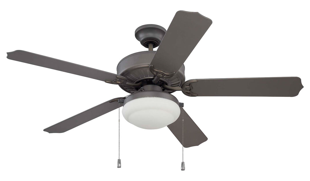 52in Enduro Plastic with Light Kit in Espresso w/ Outdoor Brown Blades by Craftmade