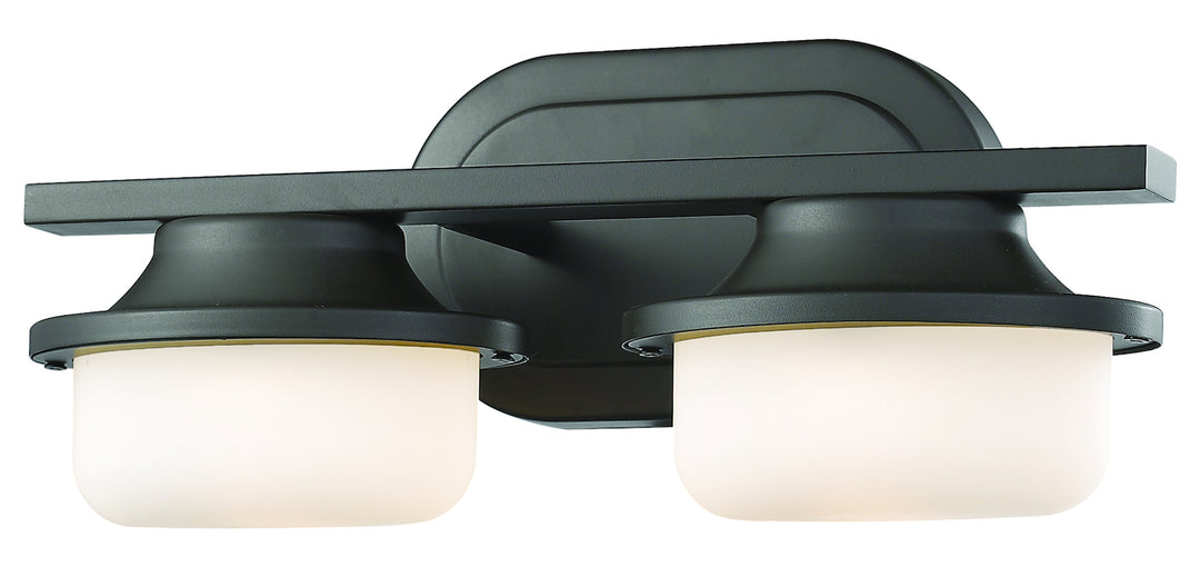 2 Light 14in Wide 8 Watt LED Bathroom Vanity Light with Matte Opal Glass Shade by Z-Lite