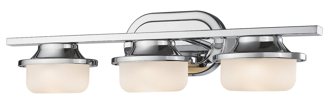 3 Light 23in Wide 8 Watt LED Bathroom Vanity Light with Matte Opal Glass Shade by Z-Lite