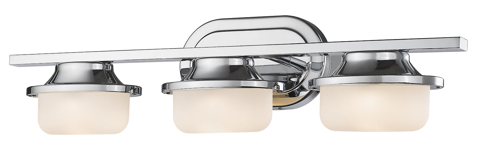3 Light 23in Wide 8 Watt LED Bathroom Vanity Light with Matte Opal Glass Shade by Z-Lite