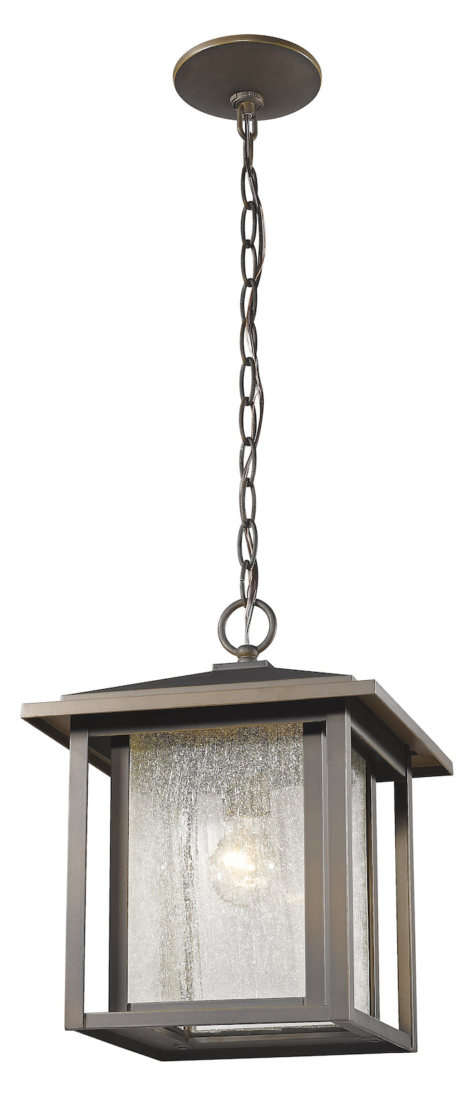 Oil Rubbed Bronze  Single Light 11in Wide Outdoor Pendant by Z-Lite