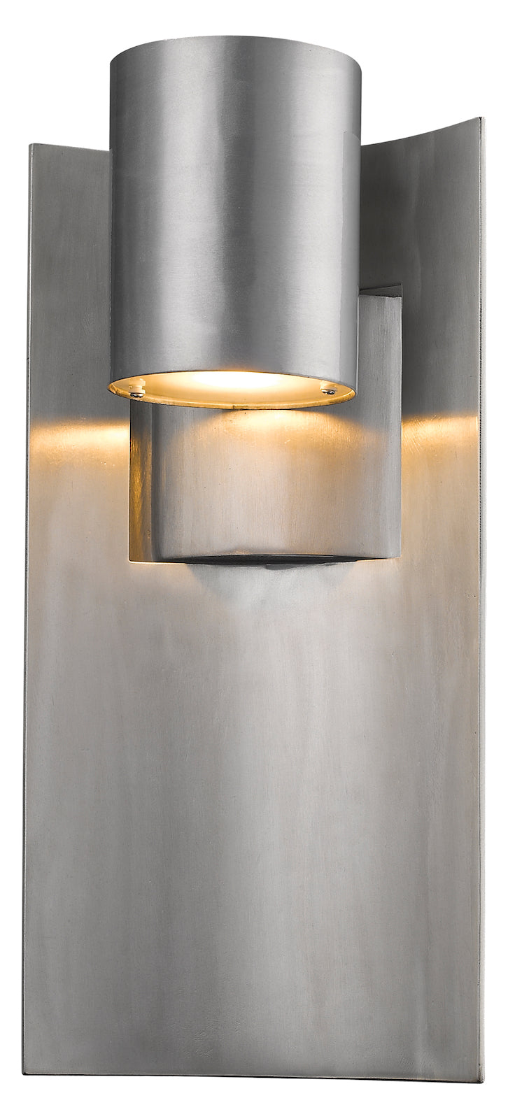 Silver  14-3/4in Tall Integrated LED Outdoor Wall Sconce by Z-Lite