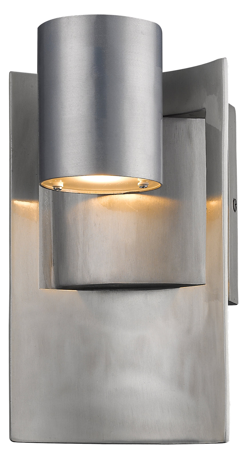 Silver  9-5/8in Tall Integrated LED Outdoor Wall Sconce by Z-Lite
