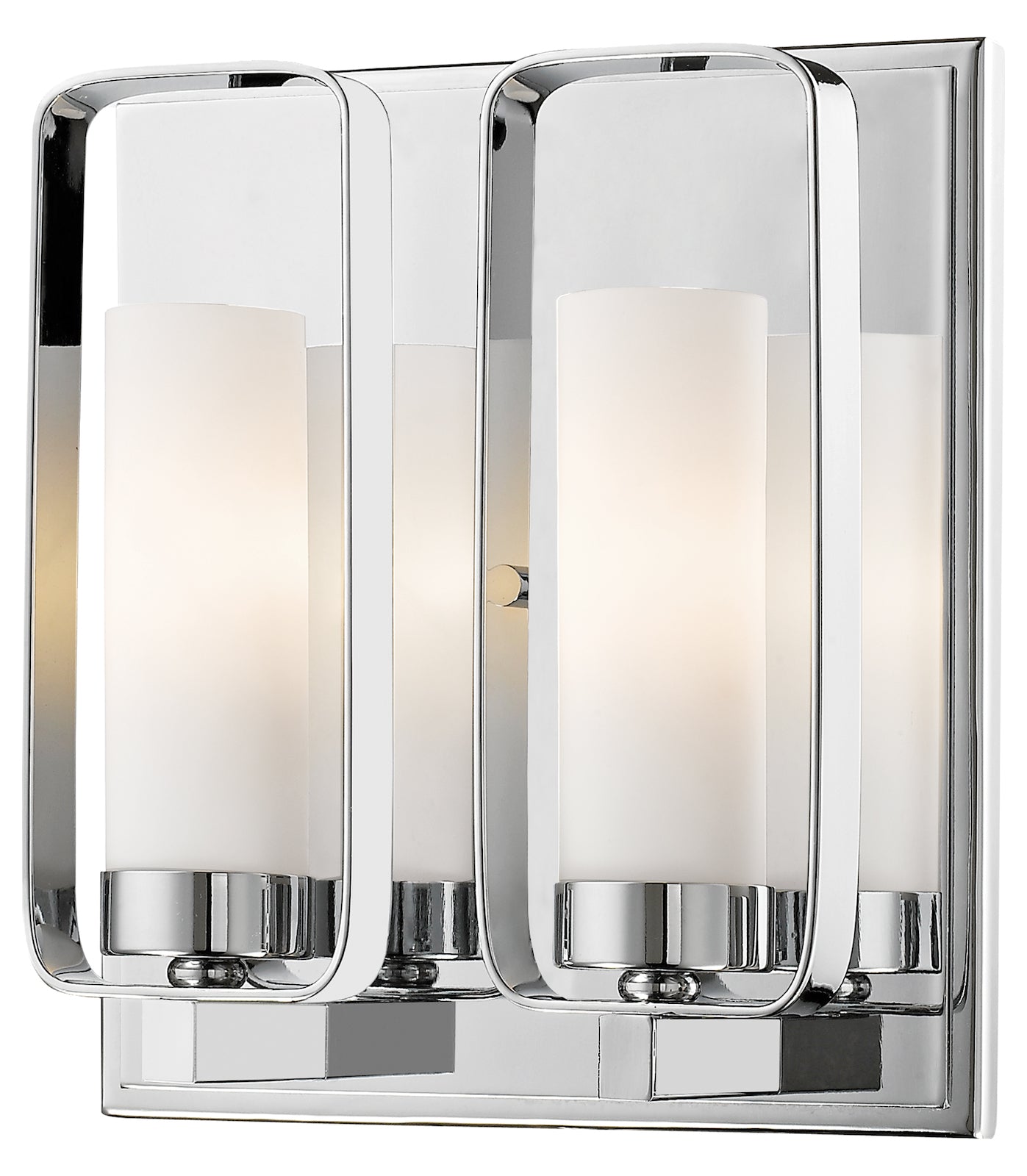 Chrome  2 Light 9" Wide ADA Compliant Wall Sconce with Frosted Glass Shade by Z-Lite
