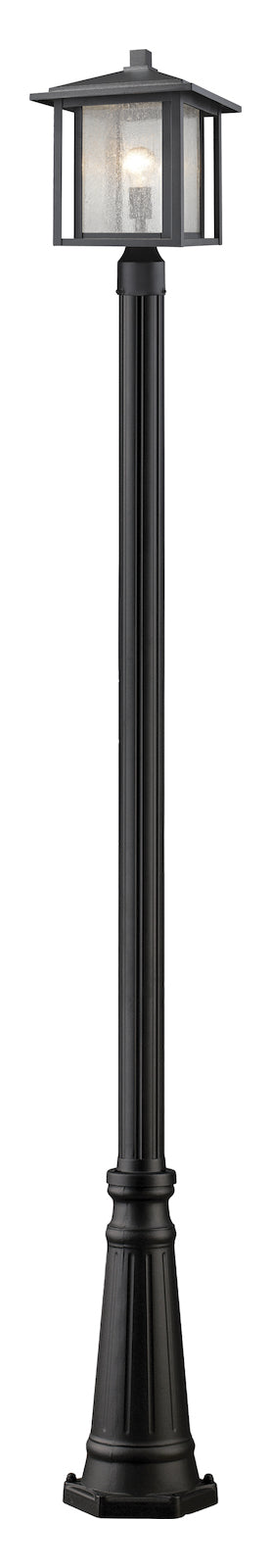 Black  Single Light 110in Tall Outdoor Post Light with Included Post by Z-Lite