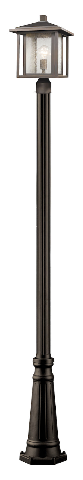 Rubbed Bronze  Single Light 110" Tall Outdoor Post Light with Included Post by Z-Lite