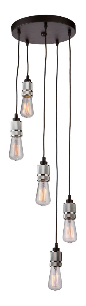 5 Light  Chrome Chandelier by Artcraft
