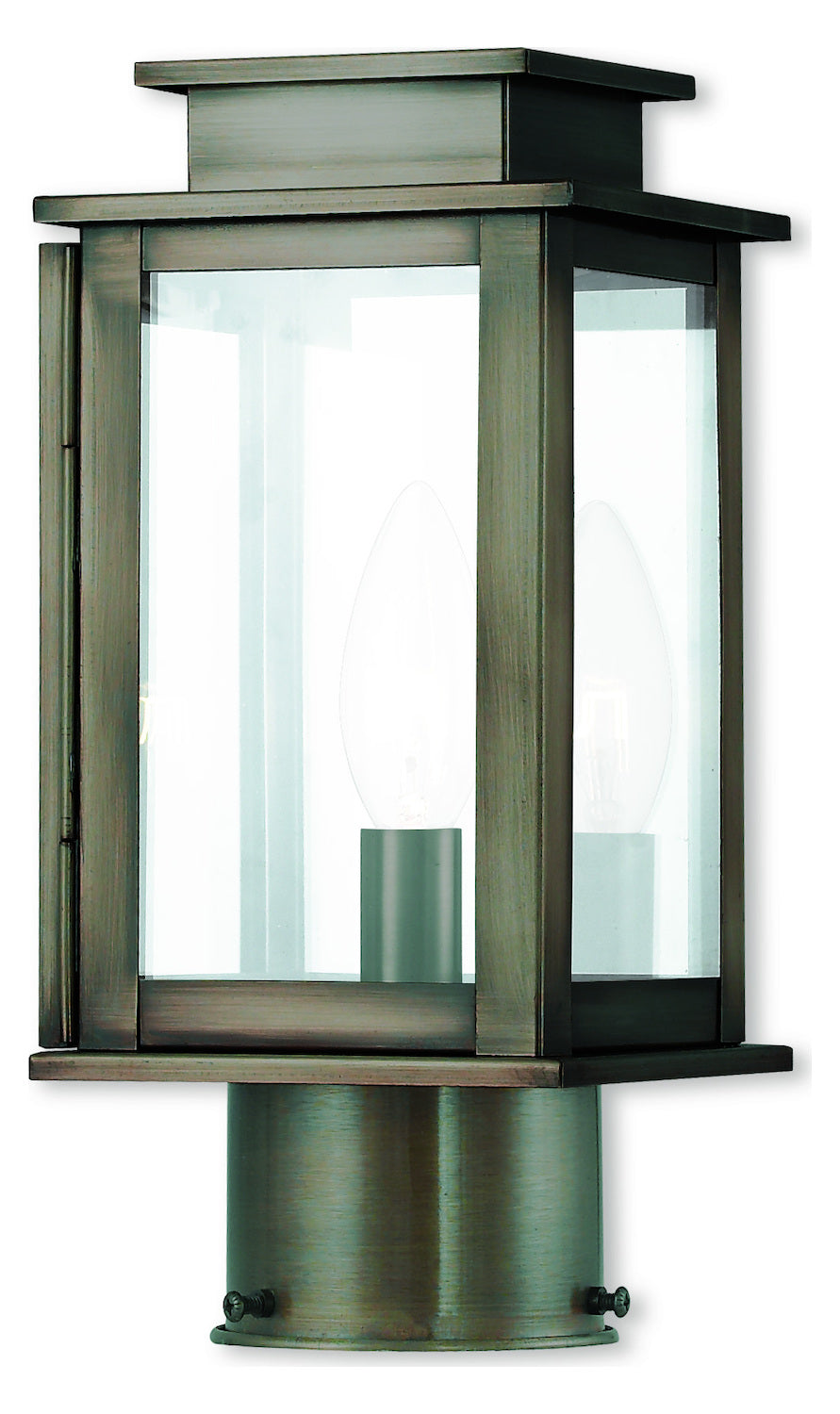 Vintage Pewter Post Lantern by Livex Lighting