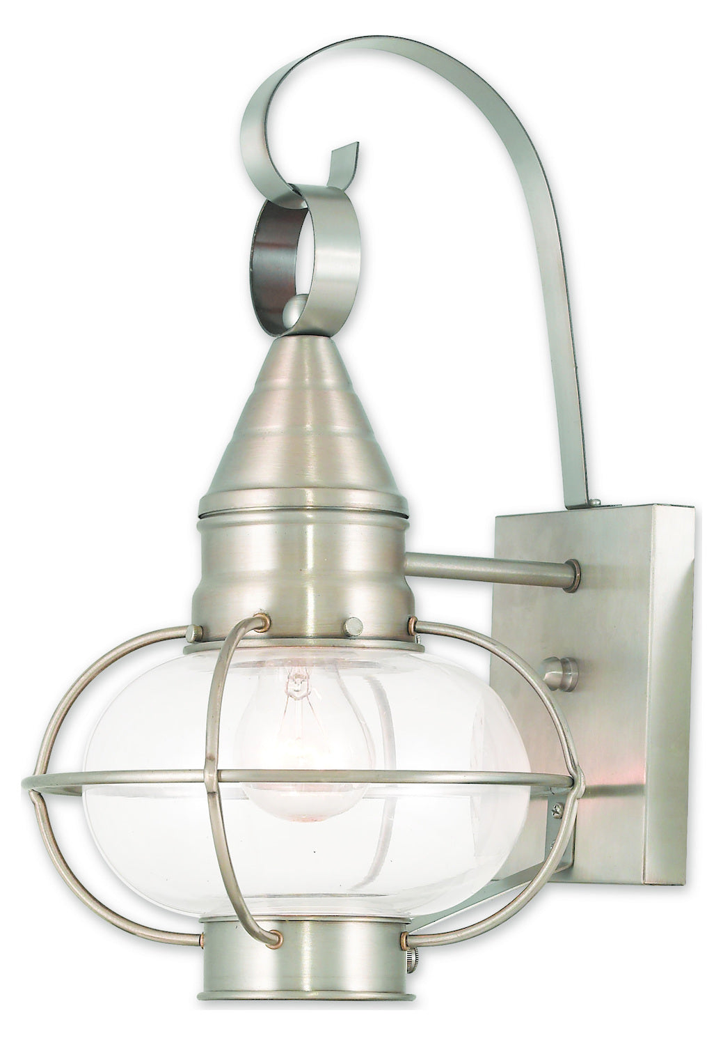Brushed Nickel Wall Lantern by Livex Lighting