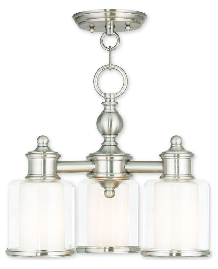Brushed Nickel Convertible Mini Chandelier/Ceiling Mount by Livex Lighting