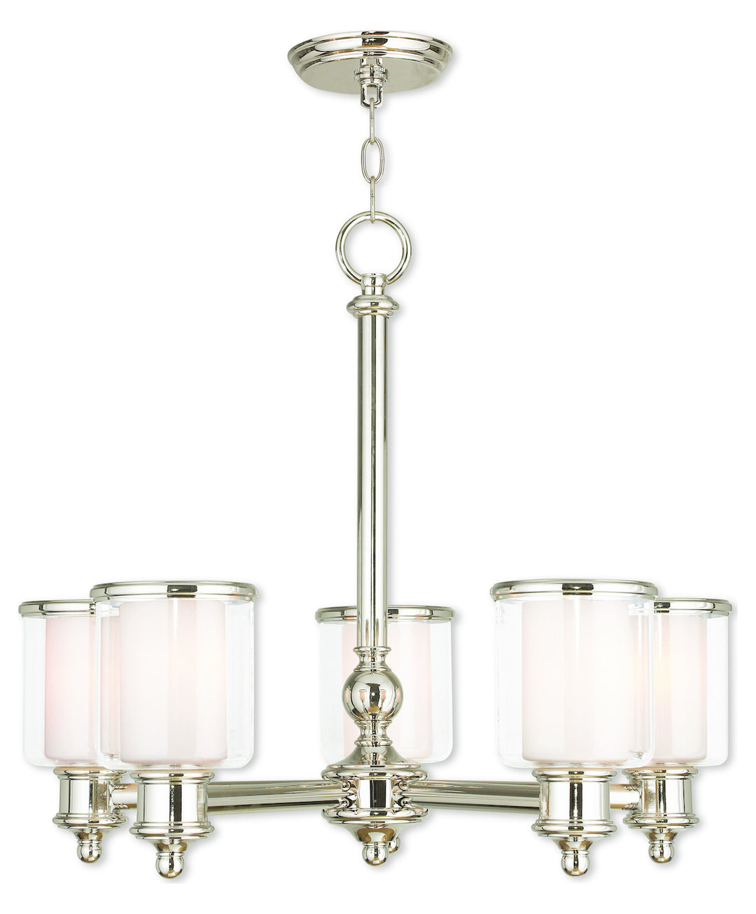 Polished Nickel Chandelier by Livex Lighting