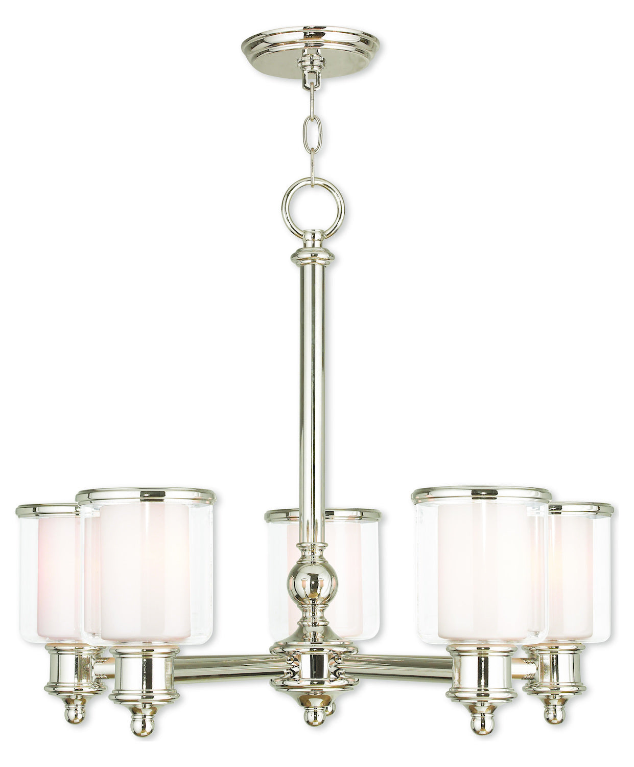 Polished Nickel Chandelier by Livex Lighting