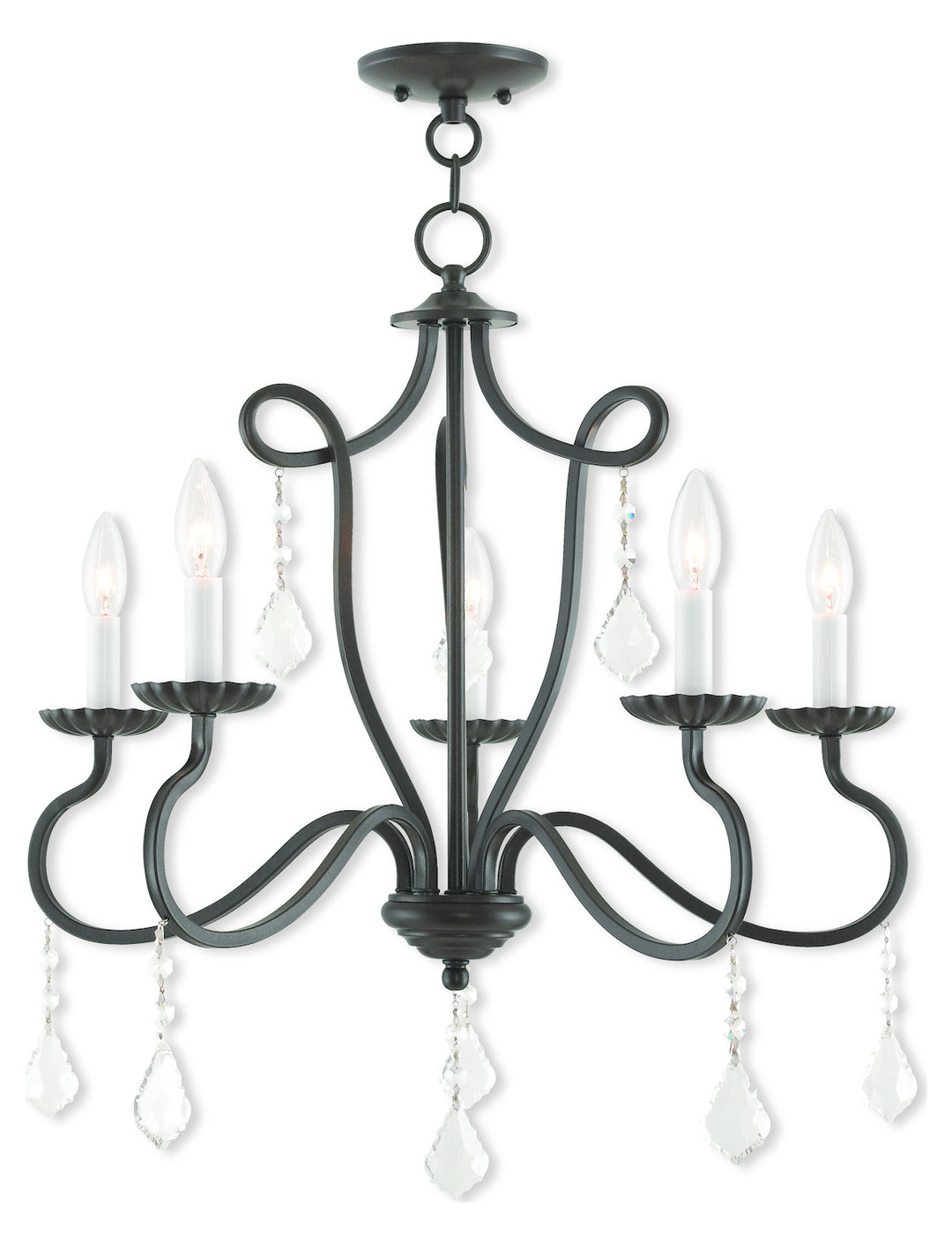 English Bronze Chandelier by Livex Lighting