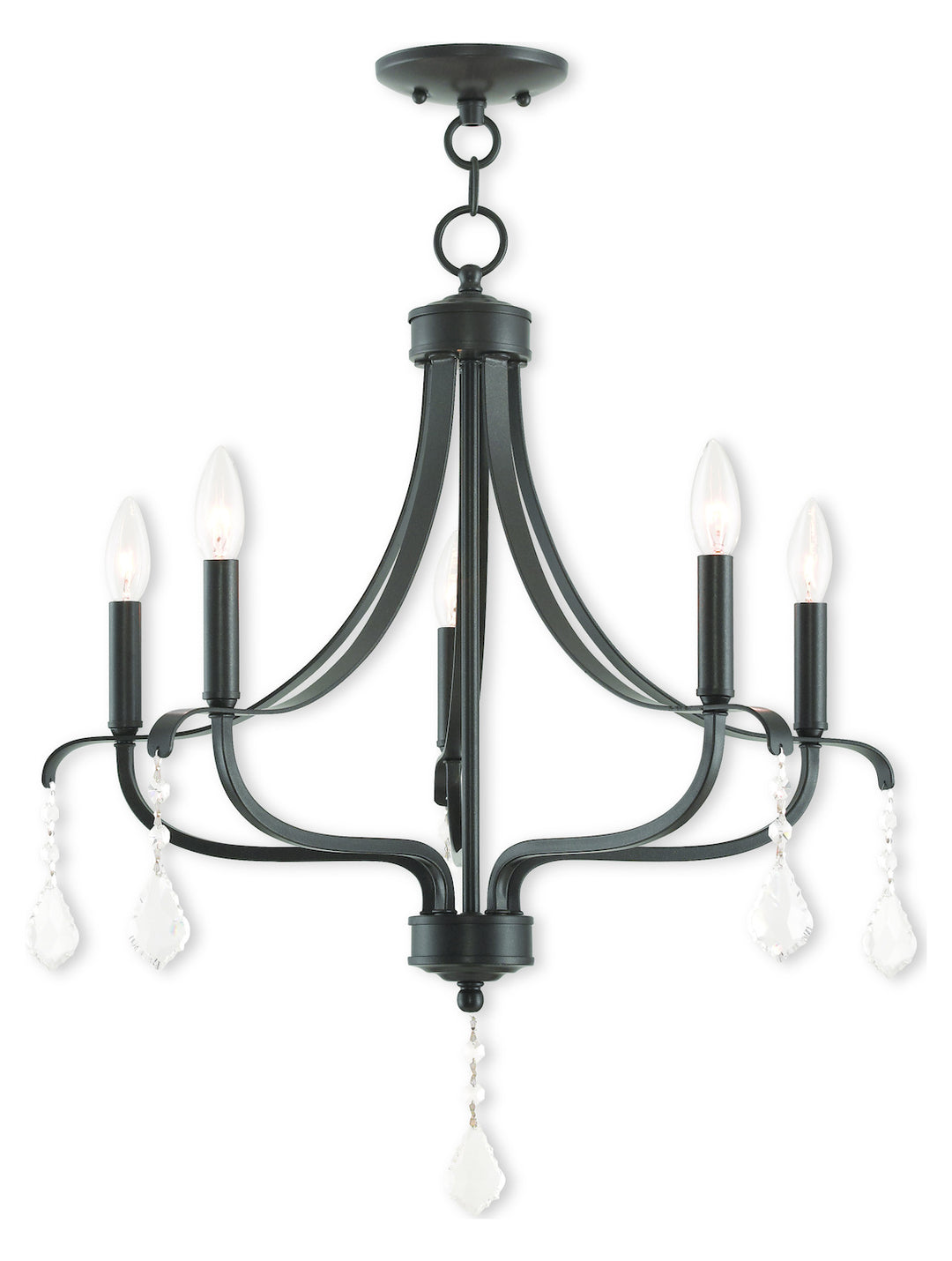 English Bronze Chandelier by Livex Lighting
