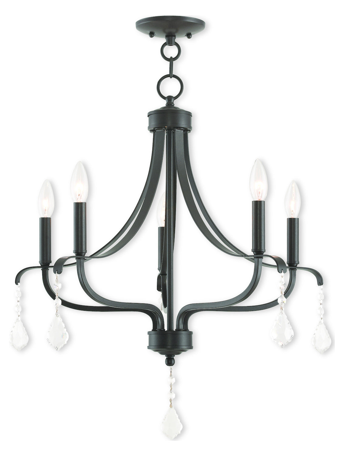English Bronze Chandelier by Livex Lighting