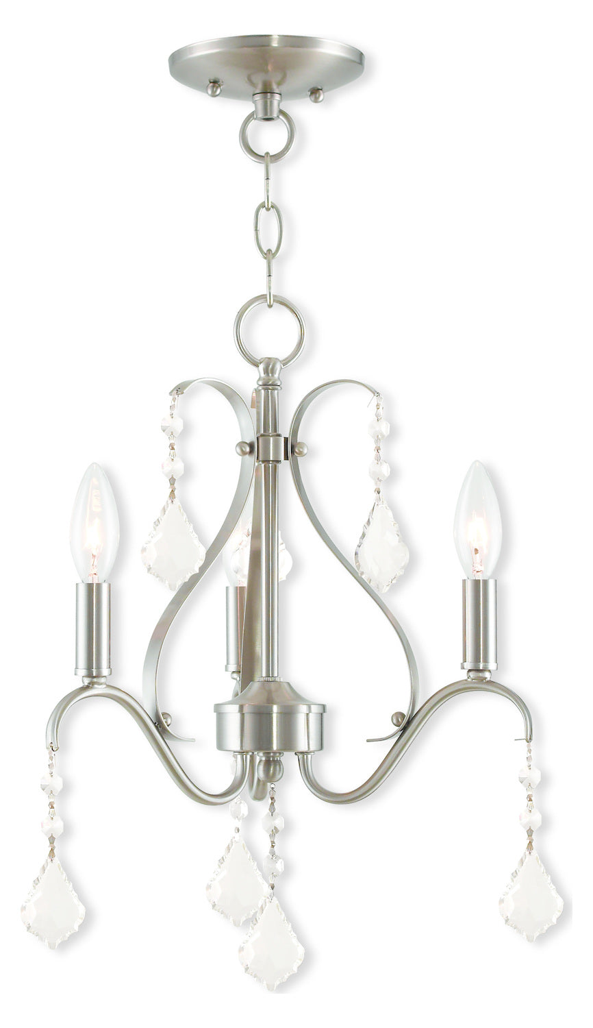 Brushed Nickel Mini Chandelier by Livex Lighting