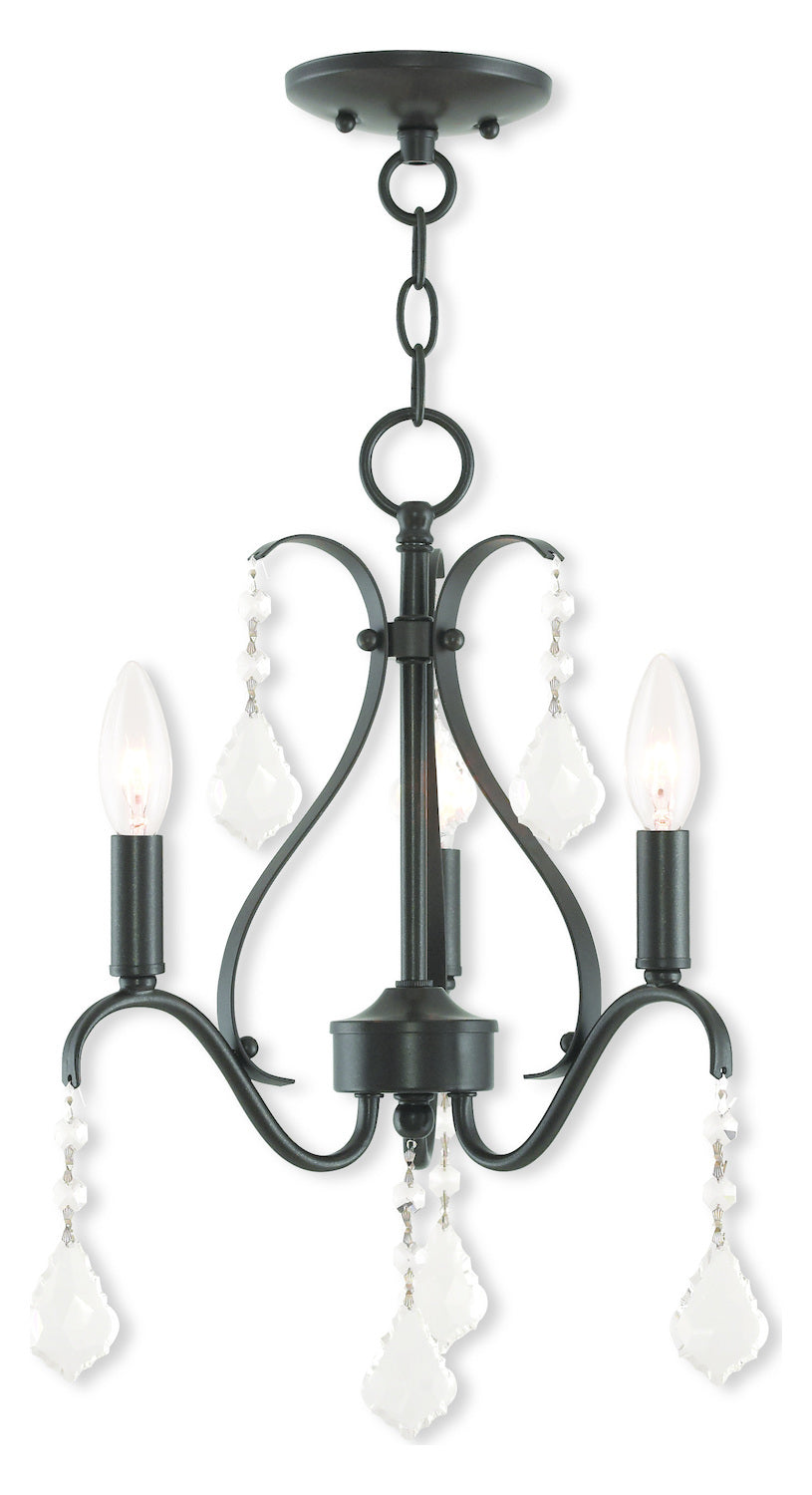 English Bronze Mini Chandelier by Livex Lighting