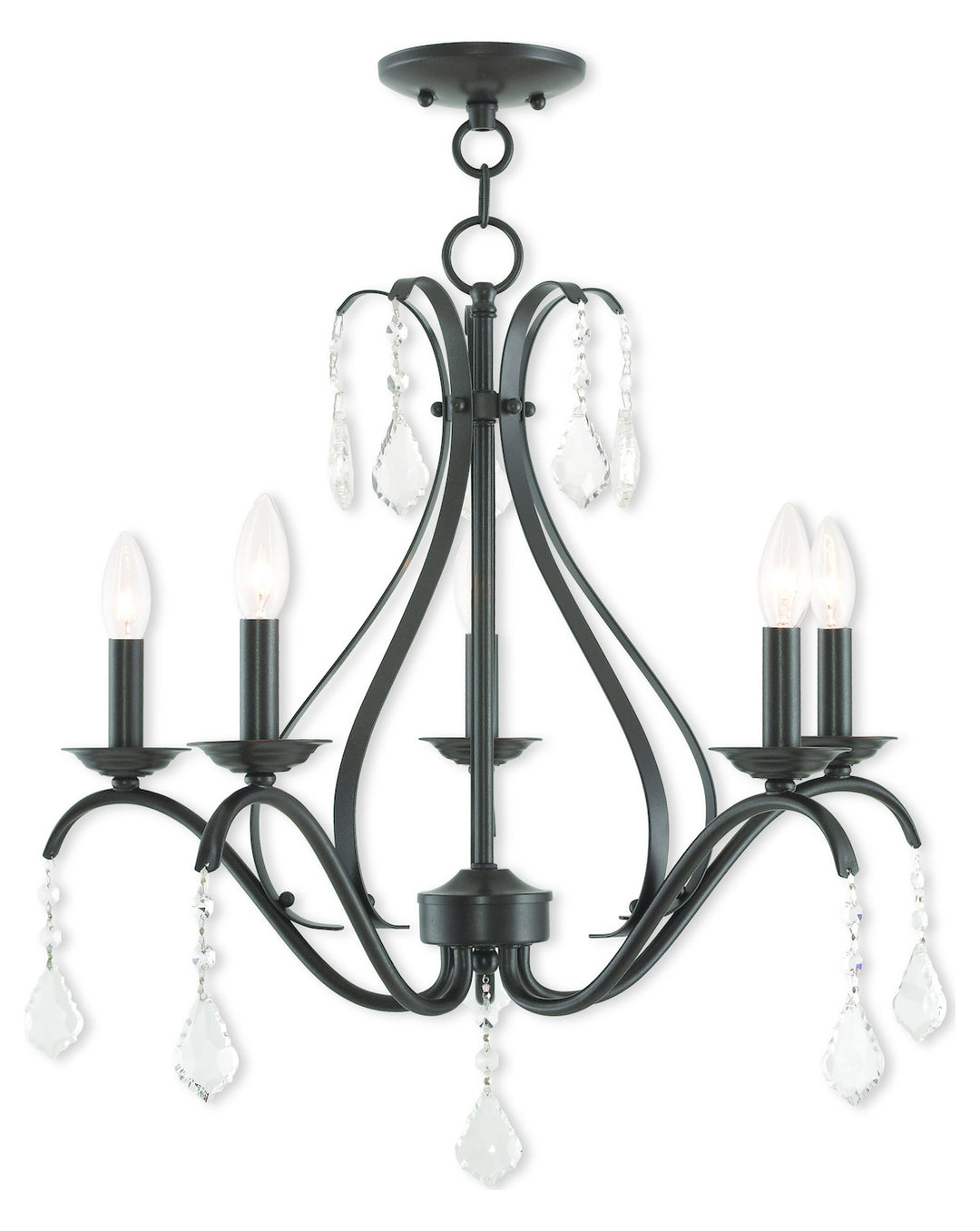 English Bronze Chandelier by Livex Lighting