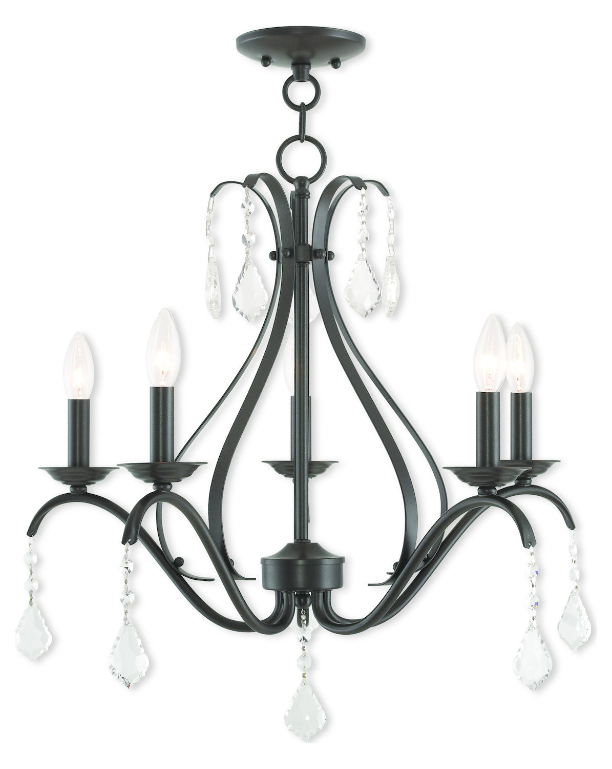 English Bronze Chandelier by Livex Lighting