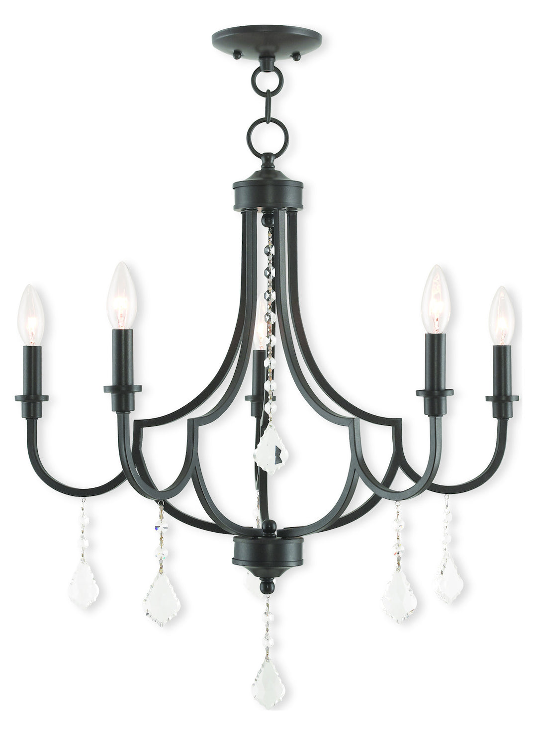 English Bronze Chandelier by Livex Lighting