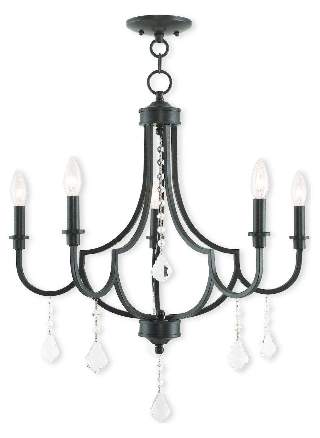 English Bronze Chandelier by Livex Lighting