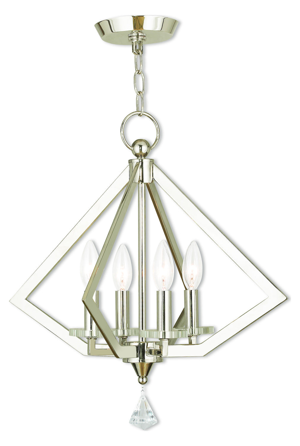 Polished Nickel Mini Chandelier by Livex Lighting