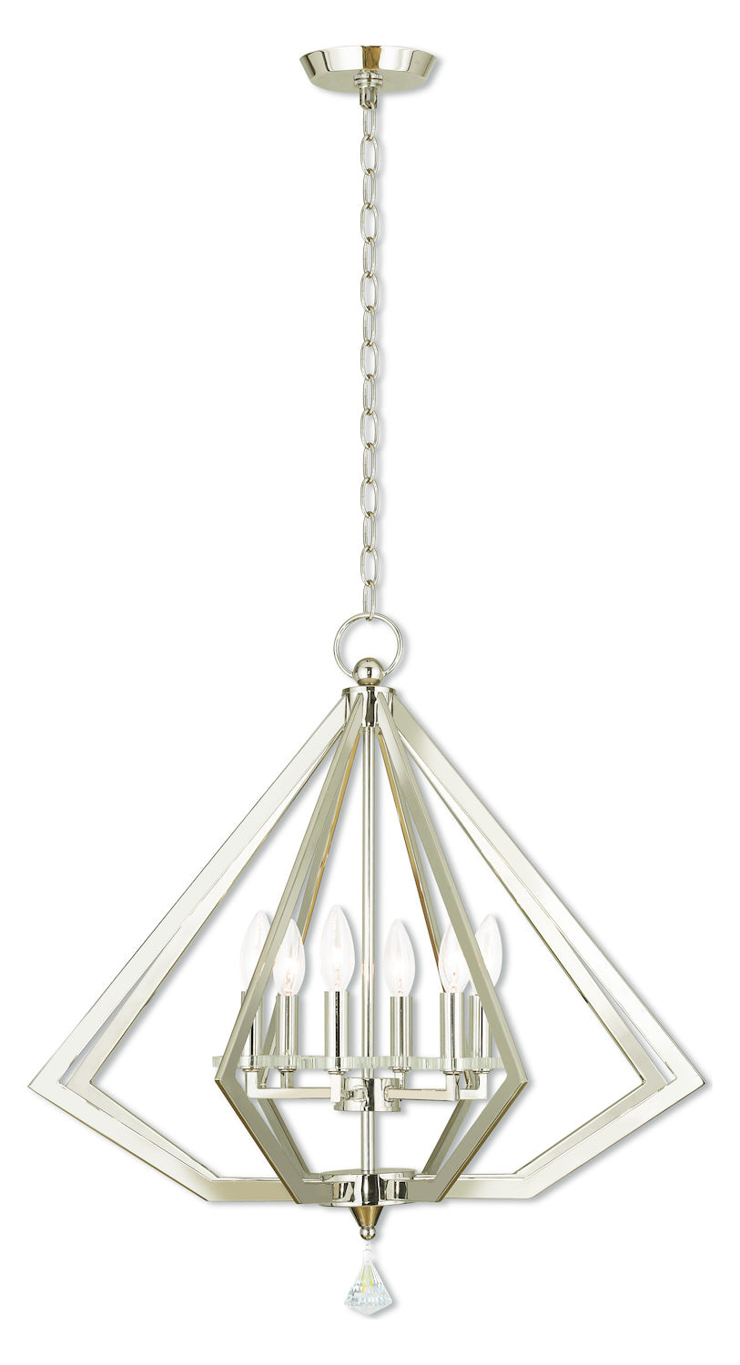 Polished Nickel Chandelier by Livex Lighting