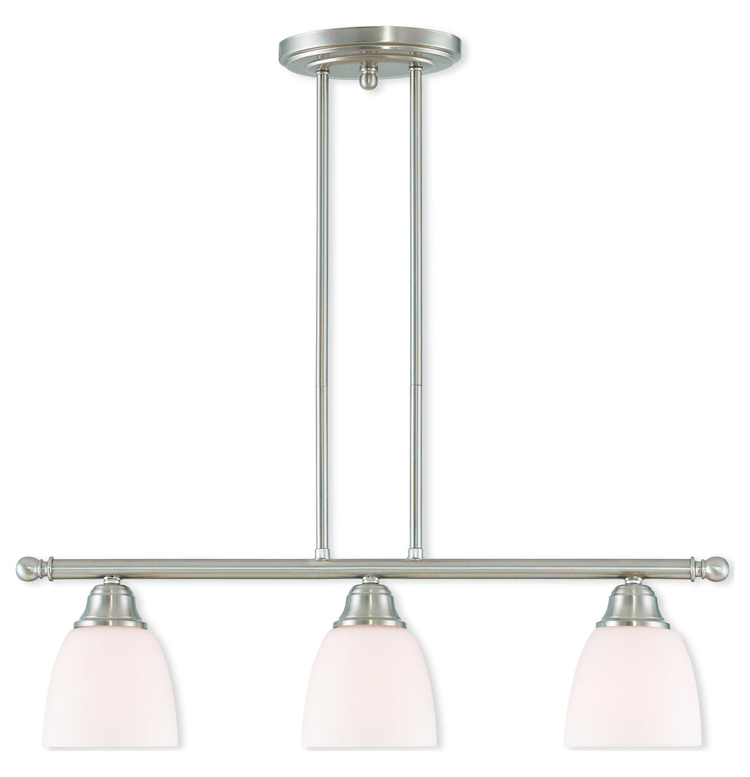 Brushed Nickel Linear Chandelier by Livex Lighting