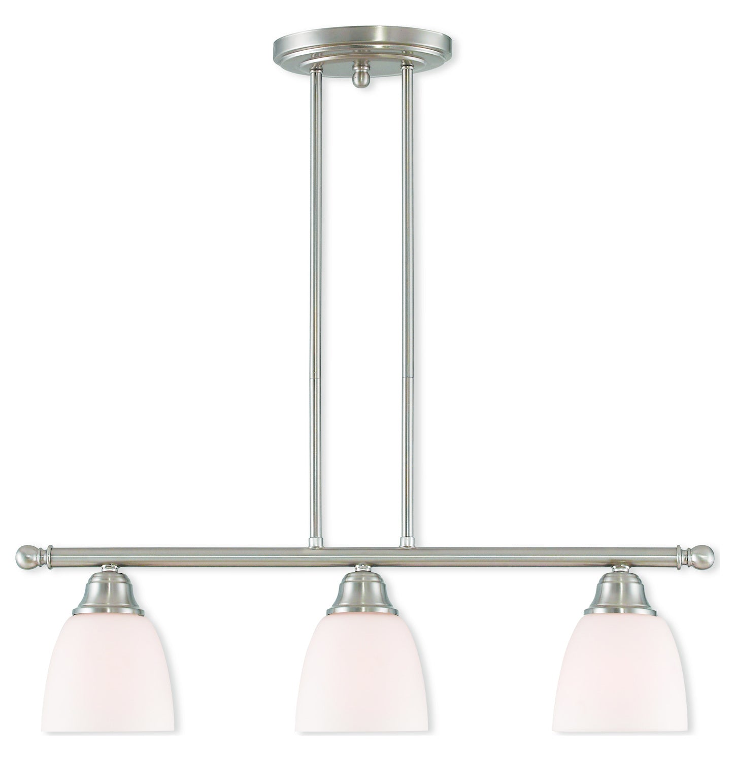 Brushed Nickel Linear Chandelier by Livex Lighting