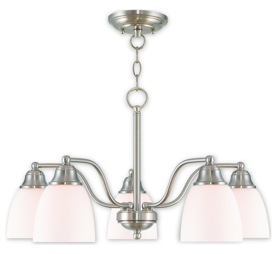 Brushed Nickel Convertible Dinette Chandelier/Ceiling Mount by Livex Lighting