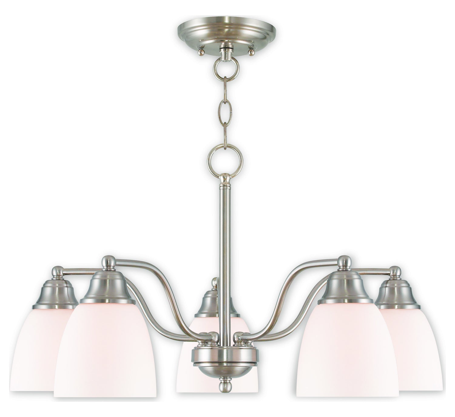 Brushed Nickel Convertible Dinette Chandelier/Ceiling Mount by Livex Lighting