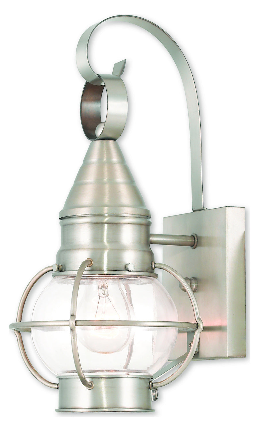 Brushed Nickel Wall Lantern by Livex Lighting