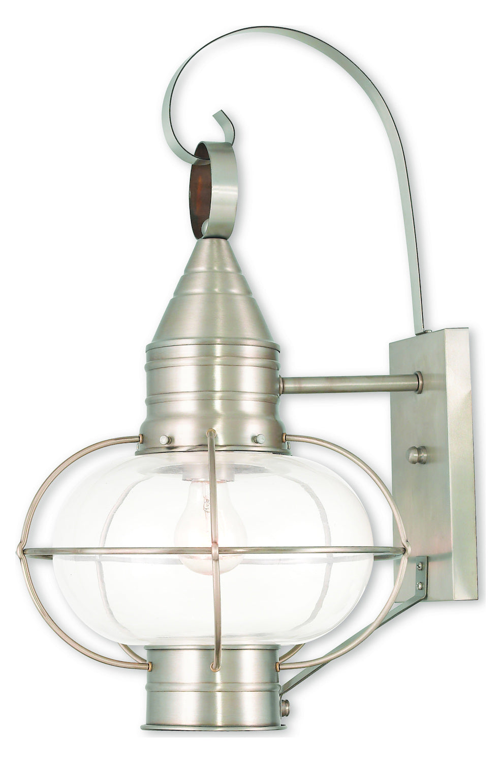 Brushed Nickel Wall Lantern by Livex Lighting