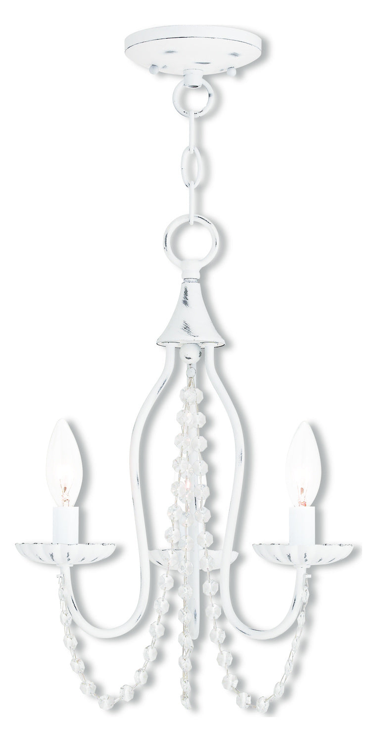 Antique White Mini Chandelier by Livex Lighting