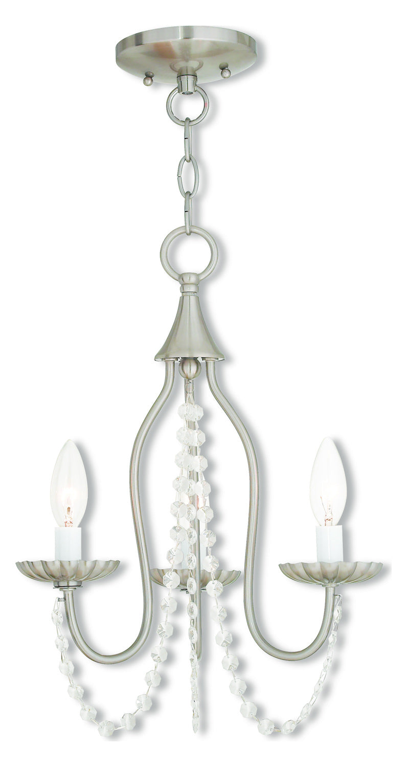 Brushed Nickel Mini Chandelier by Livex Lighting