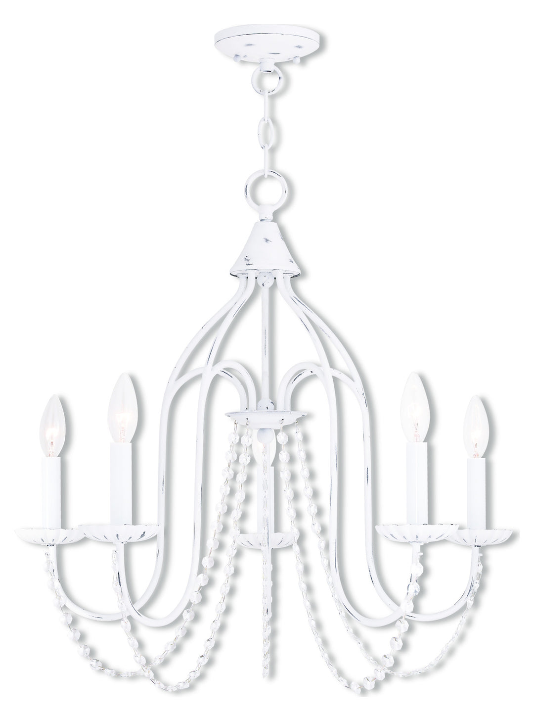 Antique White Chandelier by Livex Lighting