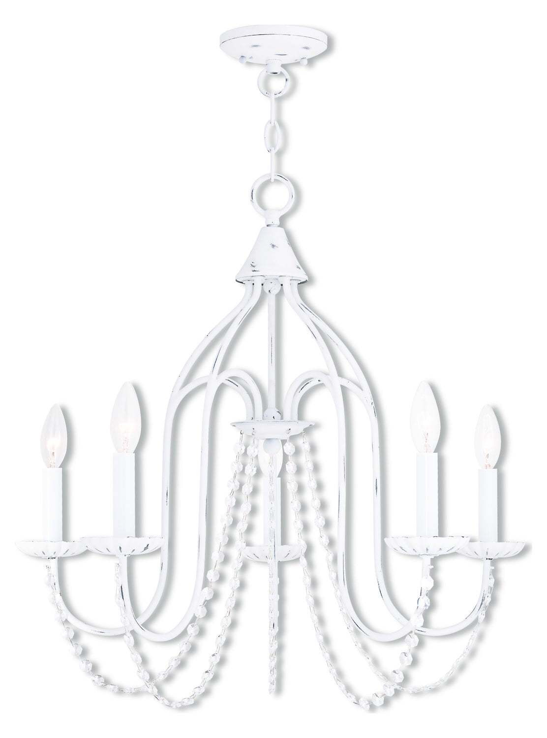 Antique White Chandelier by Livex Lighting
