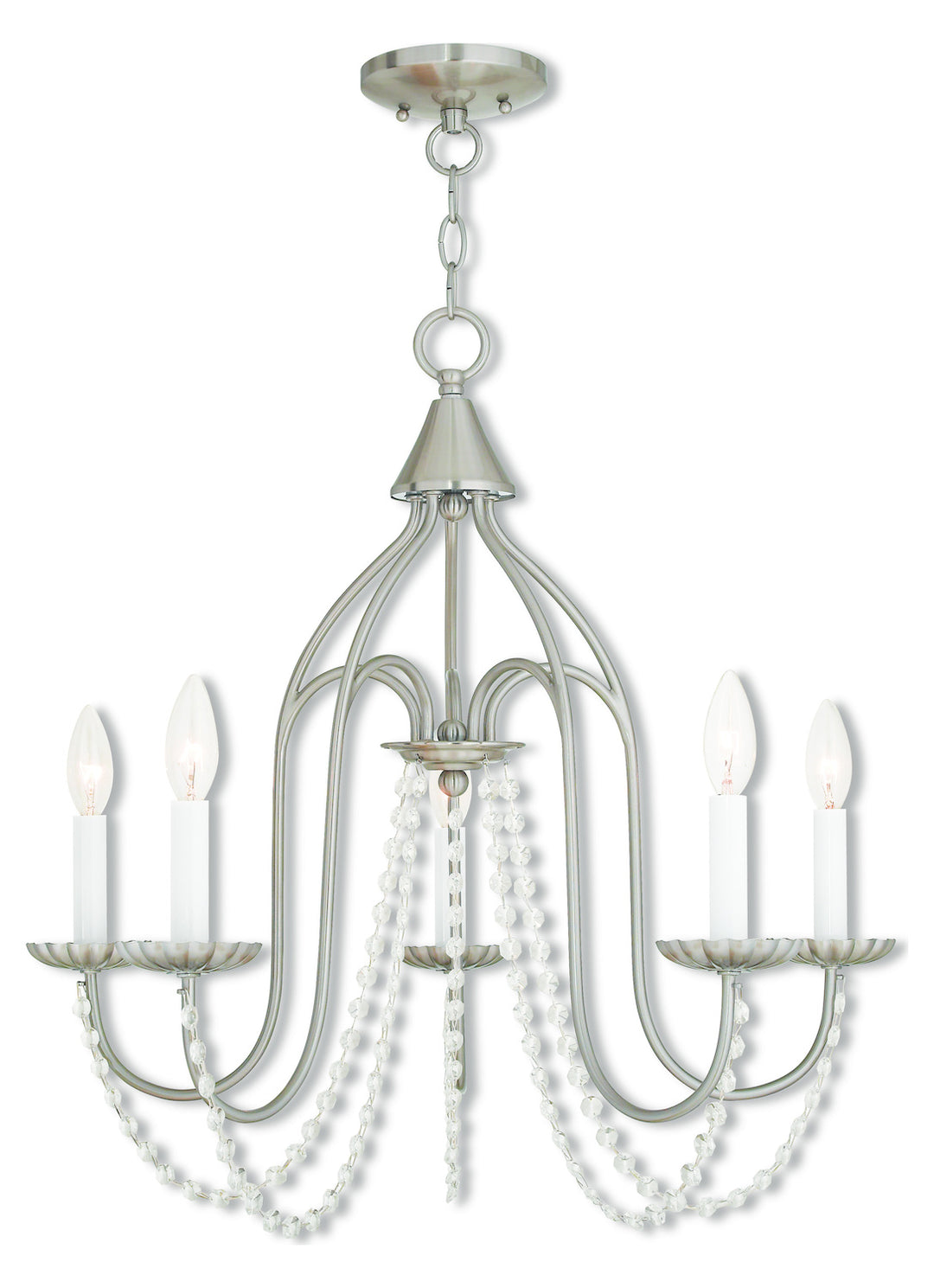 Brushed Nickel Chandelier by Livex Lighting