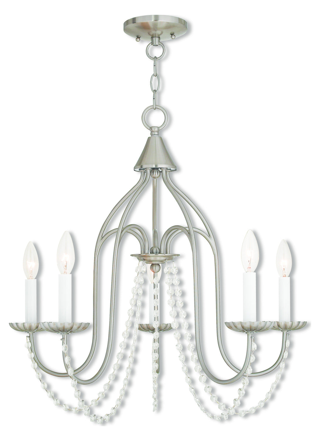 Brushed Nickel Chandelier by Livex Lighting