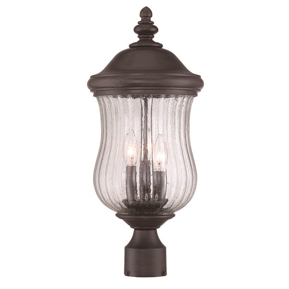 3-Light Outdoor Black Coral Light Fixture by Acclaim Lighting