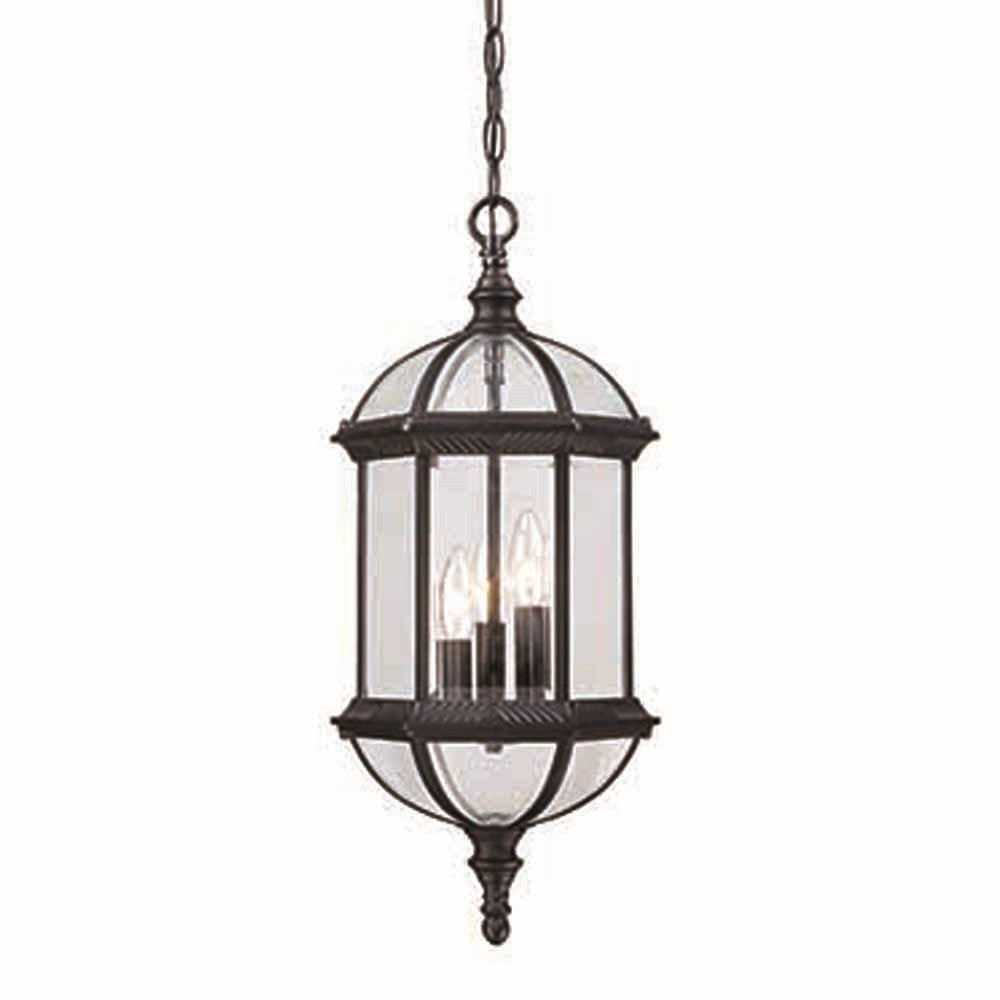 3-Light Outdoor Matte Black Light Fixture by Acclaim Lighting