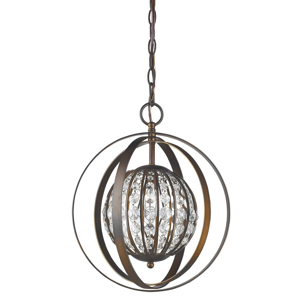 Indoor 1-Light Pendant W/Crystal In Oil Rubbed Bronze by Acclaim Lighting