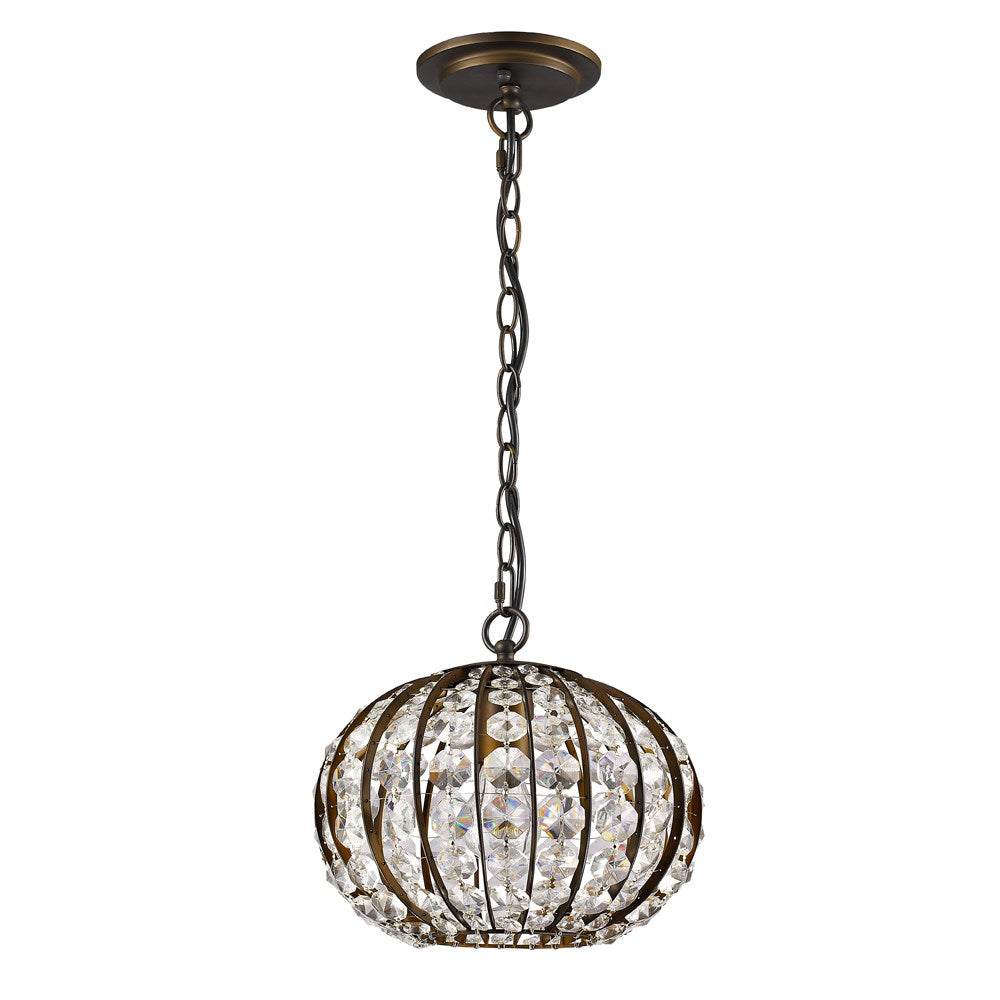Indoor 1-Light Pendant W/Crystal In Oil Rubbed Bronze by Acclaim Lighting