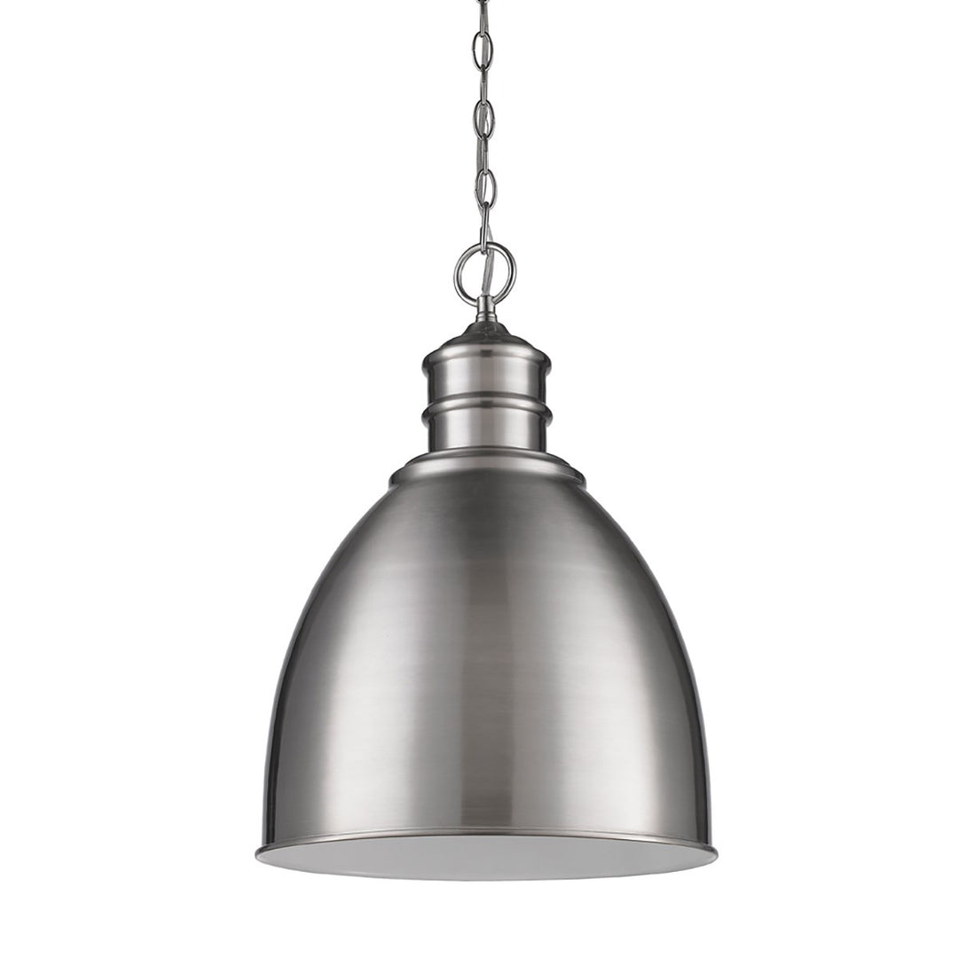 Indoor 1-Light Pendant W/Metal Shade In Satin Nickel by Acclaim Lighting